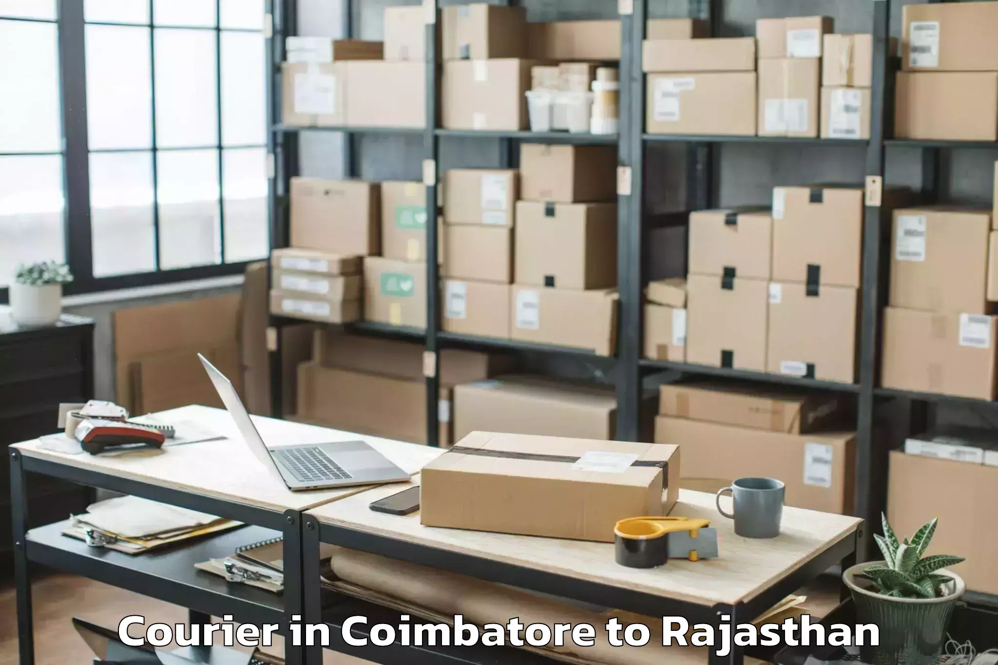 Easy Coimbatore to Sir Padampat Singhania Univers Courier Booking